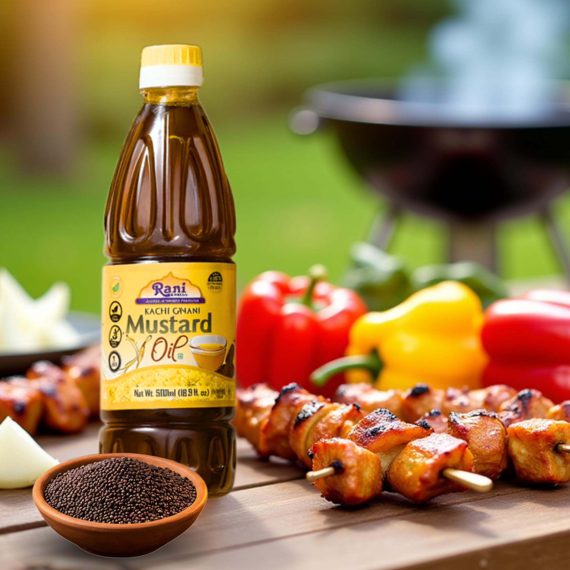 Amazon.com : Rani Mustard Oil (Kachi Ghani) 16.9 Ounce (500ml) NON